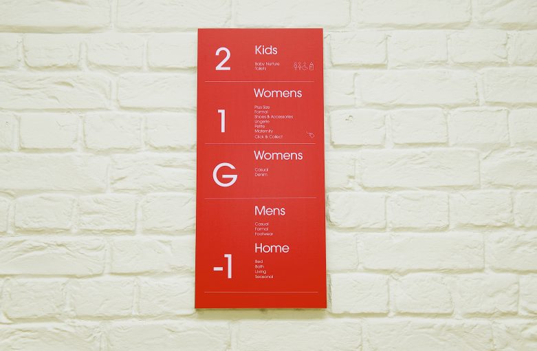 Matalan Cardiff internal signage design